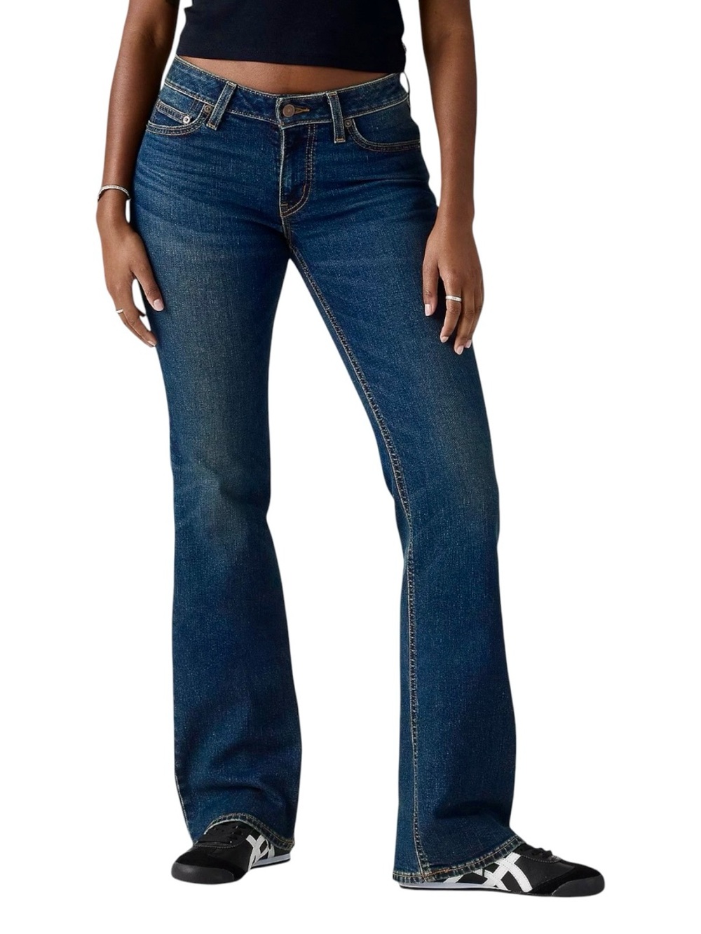 Levi's 524 Superlow Bootcut Jeans Women's 3 US Short Dark Blue Y2K NWT